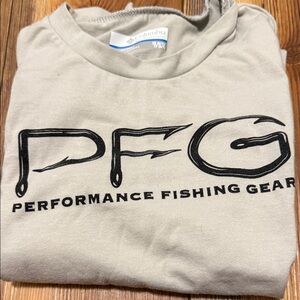 Columbia PFG Light Gray Tee with Black Print